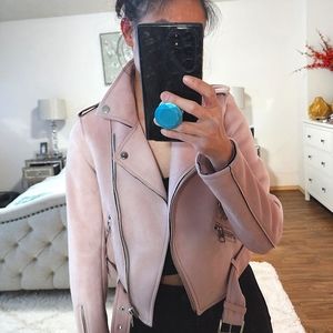 Zara faux suede crop jacket
